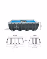 Piscina rectangular Ultra XTR® Frame con bomba de filtro de arena - 5,5 m x 2,7 m x 132 cm