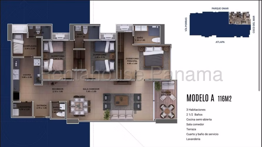 Venta de Apartamento en San Francisco, PH Asis (Solo Cliente Directo)