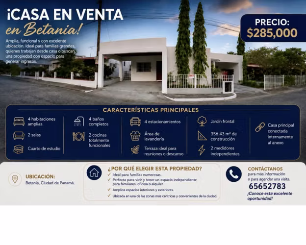 PROPIEDAD PARA VENTA EN BETANIA (Sin intermediarios)