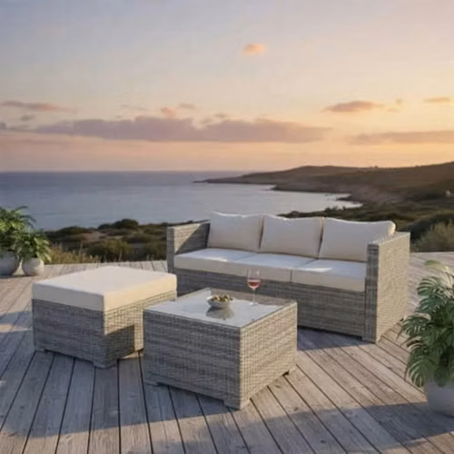 Juego de terraza ratan sintetico nueva entrega inmediata