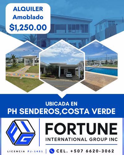 Casa amoblada alquiler en Costa Verde PH Senderos