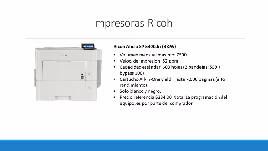 VENTA DE MULTIFUNCIONALES-IMPRESORAS RICOH
