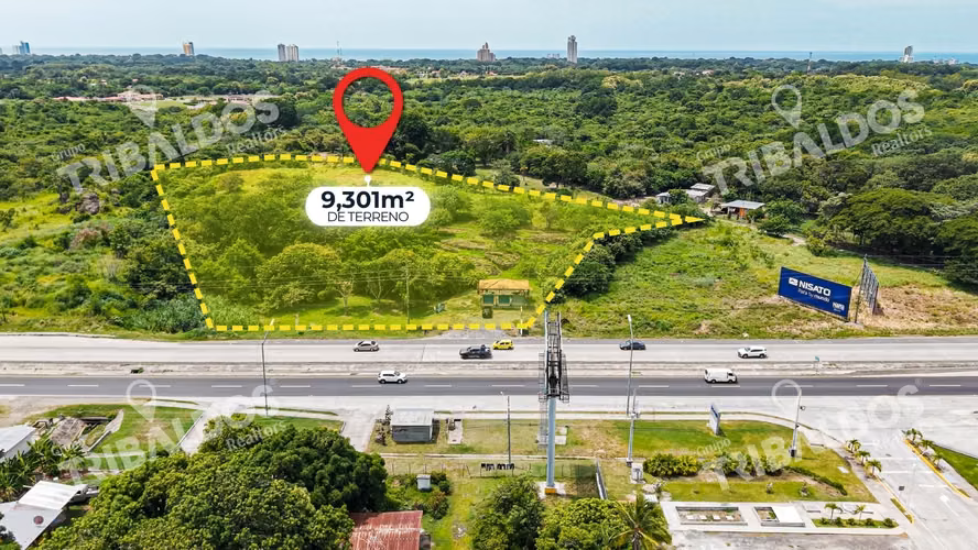 Venta de terreno comercial sobre la Interamericana en Coronado