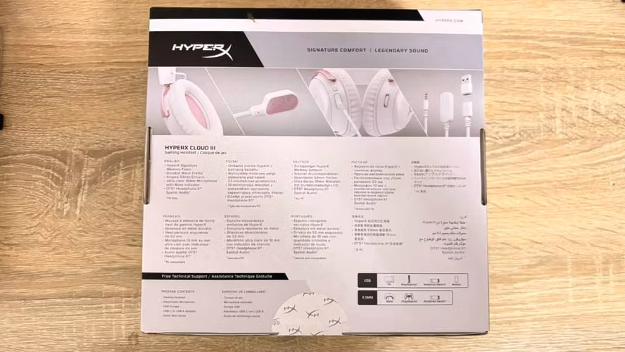 AUDÍFONOS GAMER ~ HYPER X CLOUD WHITE/PINK - $90