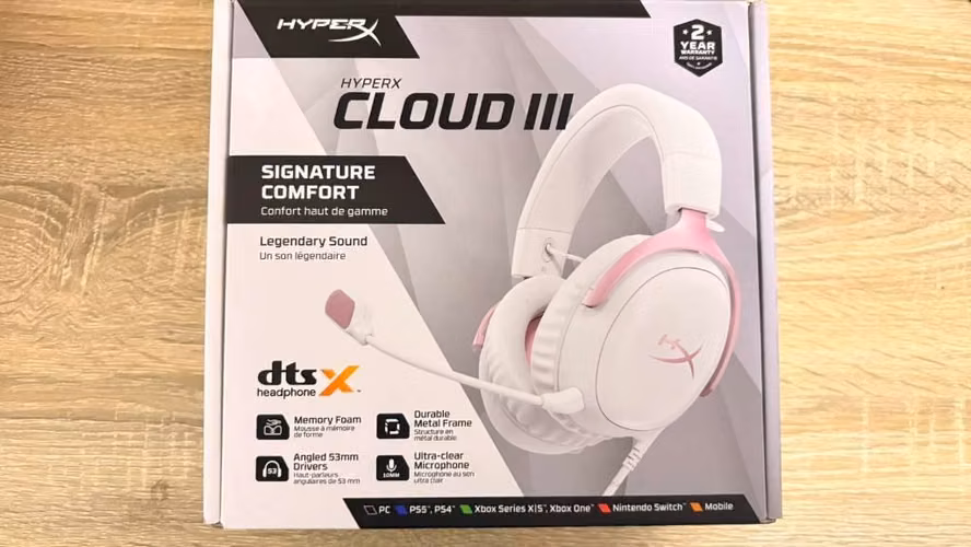 AUDÍFONOS GAMER ~ HYPER X CLOUD WHITE/PINK - $90