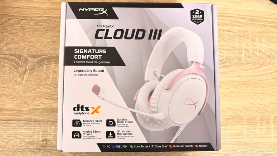 NUEVOS AUDÍFONOS GAMER $90 COLOR ROSADO HYPER X CLOUD III