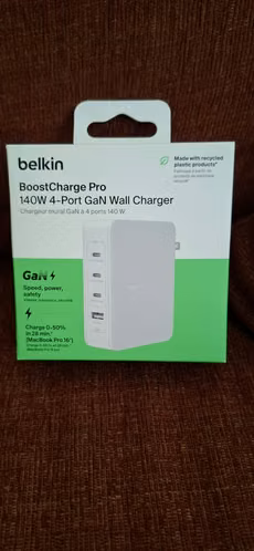 Cargador de Pared GaN 4 Puertos 140W Belkin - Imagen 2