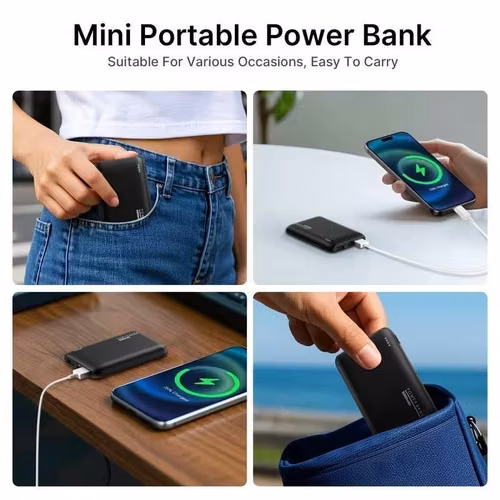 NUEVO - CARGADOR PORTÁTIL COLOR NEGRO $30