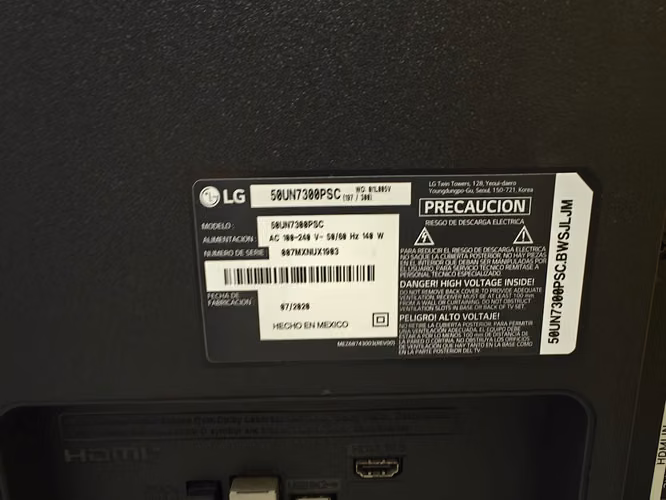LG Smart TV UHD Ultra HQ LED 50'