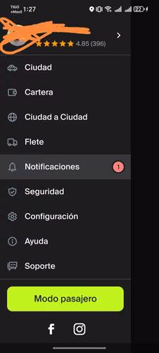 Alquilo cuentas de indrive, con y sin viajes.