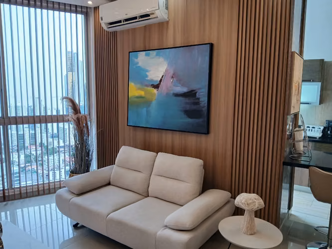 Alquilo hermoso apartamento en Obarrio, Full amoblado, 1 recamara, 95m2