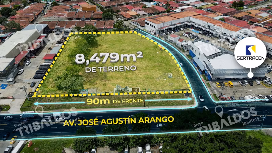 Venta de Terreno Comercial en Ave. Jose Agustin Arango