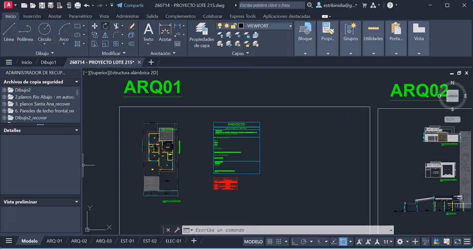 Servicios de Dibujo en AutoCAD y Modelado 3D en SketchUp