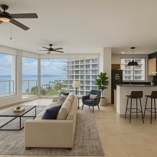 * Apartamento en Avenida Balboa I amoblado I 3 Rec I con balcón y vista al mar