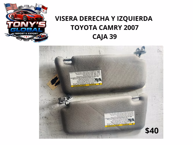 VISERA DERECHA Y IZQUIERDA- TOYOTA CAMRY 2007 - Imagen 2