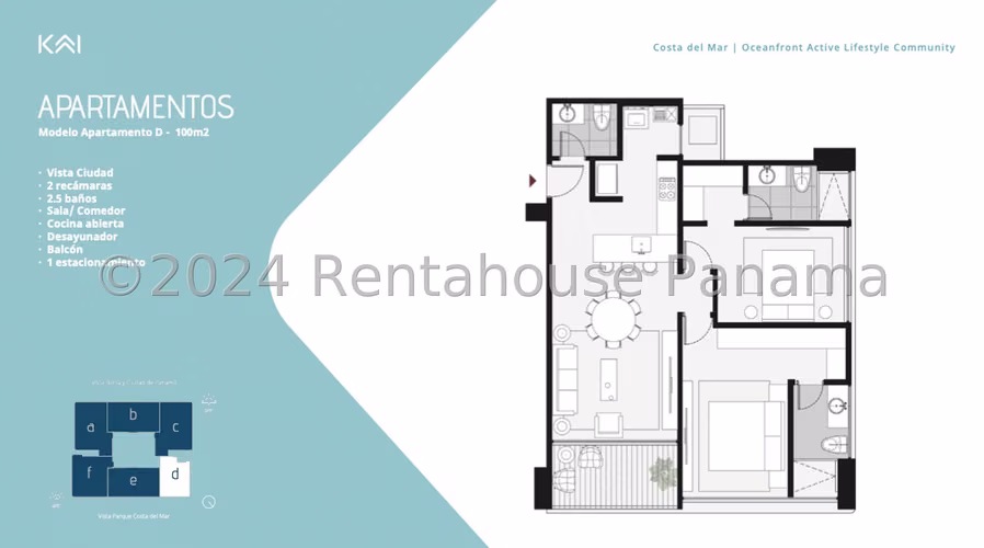 Venta de apartamento en Costa del Este AK