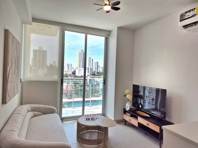 . Apartamento en Via España I amoblado | 1 Rec | Con balcón a estrenar