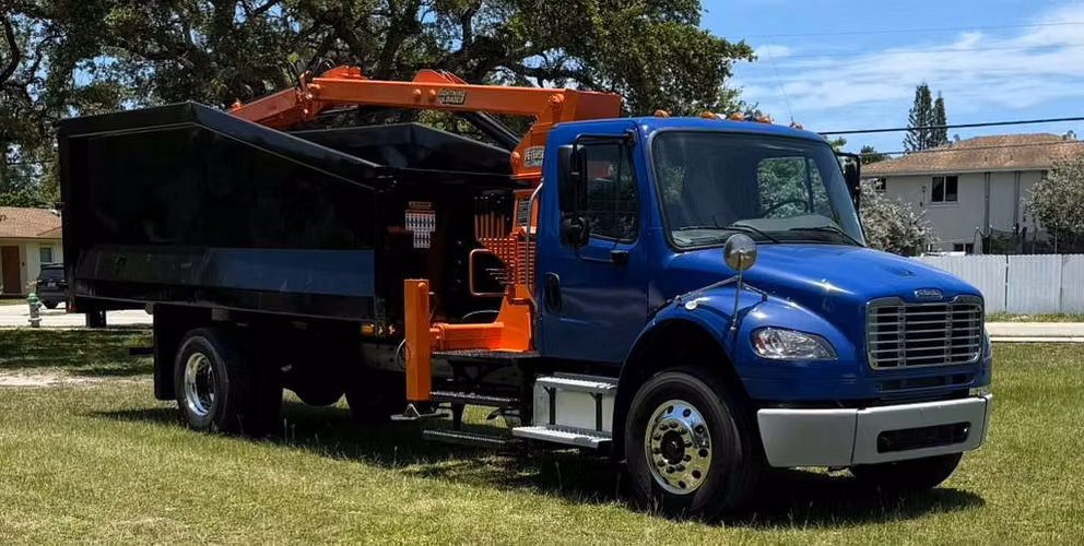 2020 Freightliner M2 8.9L Cummins Allison Auto Peterson TL3 Cuerpo de Volcado Grapple Boom
