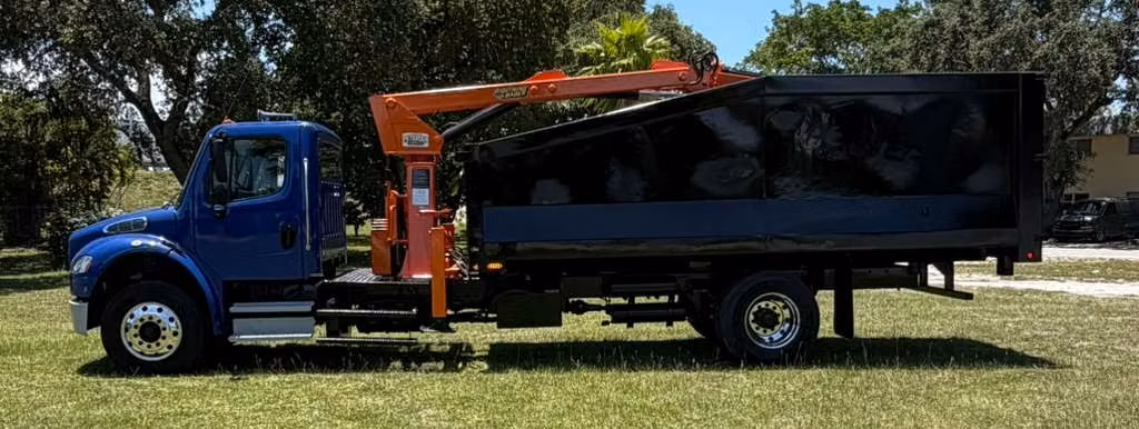 2020 Freightliner M2 8.9L Cummins Allison Auto Peterson TL3 Cuerpo de Volcado Grapple Boom