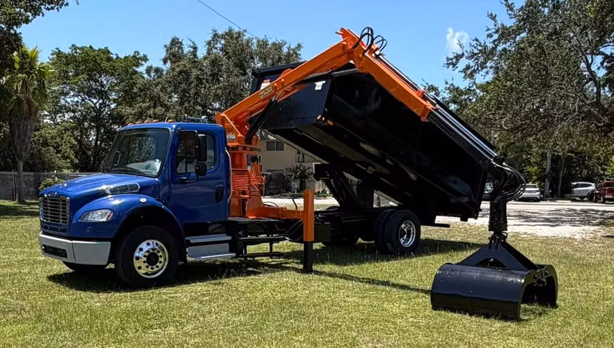 2020 Freightliner M2 8.9L Cummins Allison Auto Peterson TL3 Cuerpo de Volcado Grapple Boom