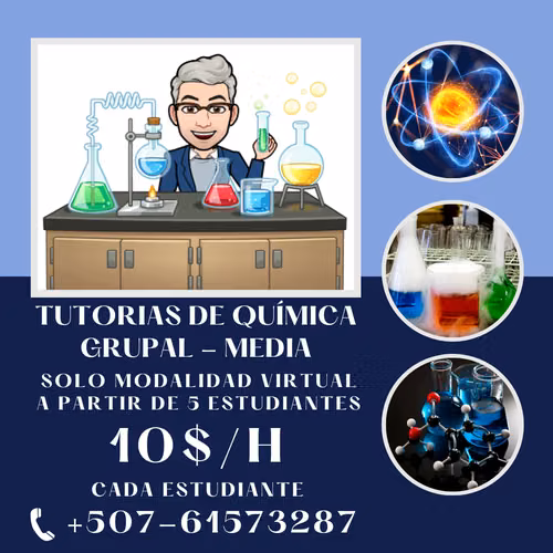 Tutorías Grupales de Química para Secundaria. Desde 5 estudiantes – $10 por estudiante