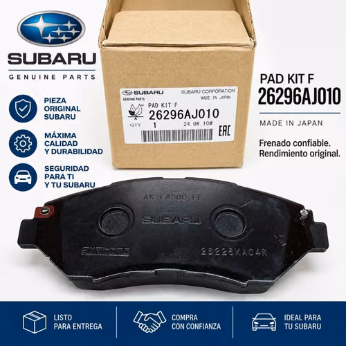 Subaru Genuine Front Brake Pad Kit – OEM 26296AJ010 - Imagen 1
