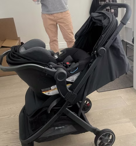 Coche Uppababy MINU V3 con silla, adaptadores y bolsas de viaje. SET COMPLETO