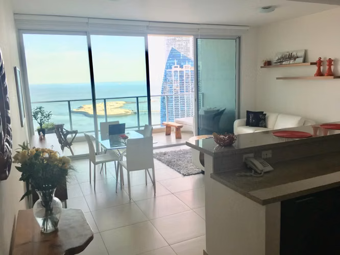 ALQUILER DE APARTAMENTO AMOBLADO EN PUNTA PACIFICA CON VISTA AL MAR - Imagen 1