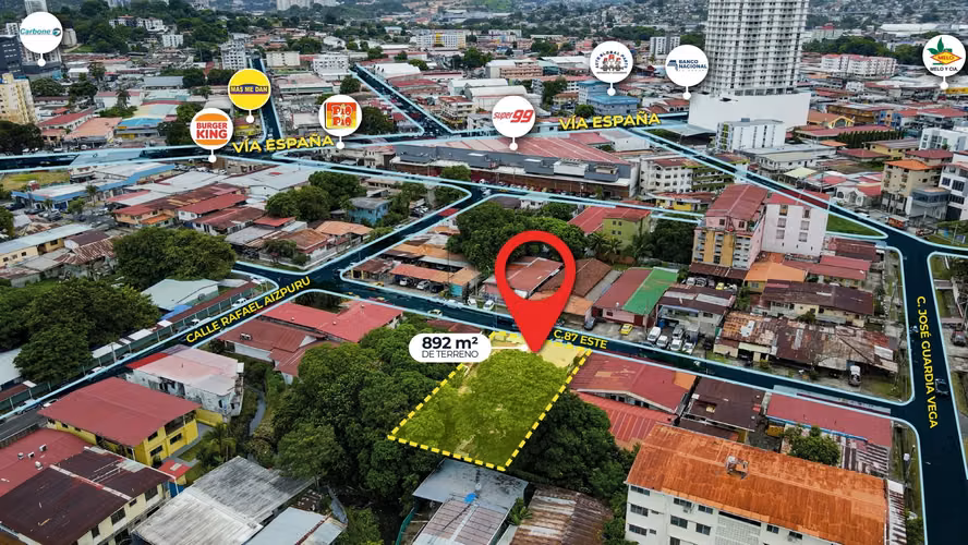 Venta de Terreno Comercial en Parque Lefevre