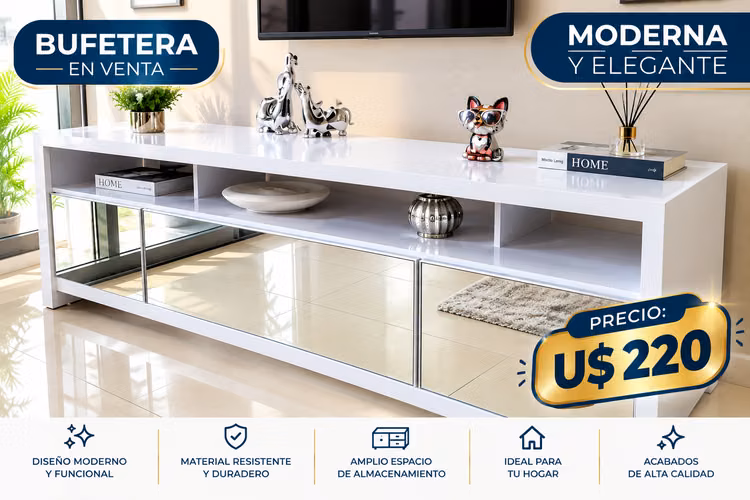 REBAJADO !!! Bufetera, Comedor rebajado, Sala blanca , lamparas de techo, gaveteros y mas. - Imagen 2