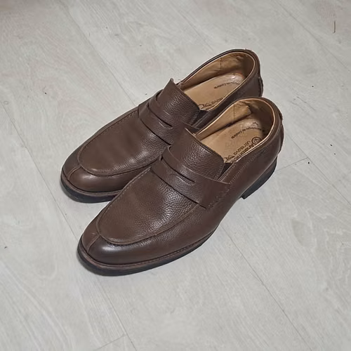 Zapatos Mocasines Anatomic Gel Cuero Marrón Talla 12-13 | Excelente Estado