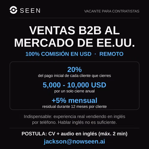 Representante de Ventas B2B Independiente (Remoto)
