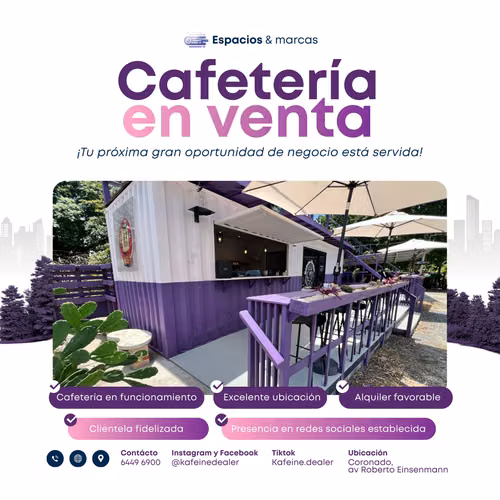 SPECIALTY COFFEE SHOP FOR SALE