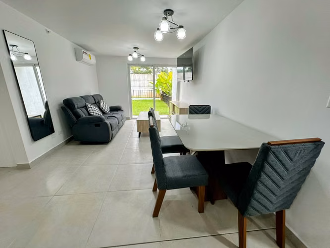 ALQUILER DE APARTAMENTO AMOBLADO CERCA A COSTA DEL ESTE CON PATIO