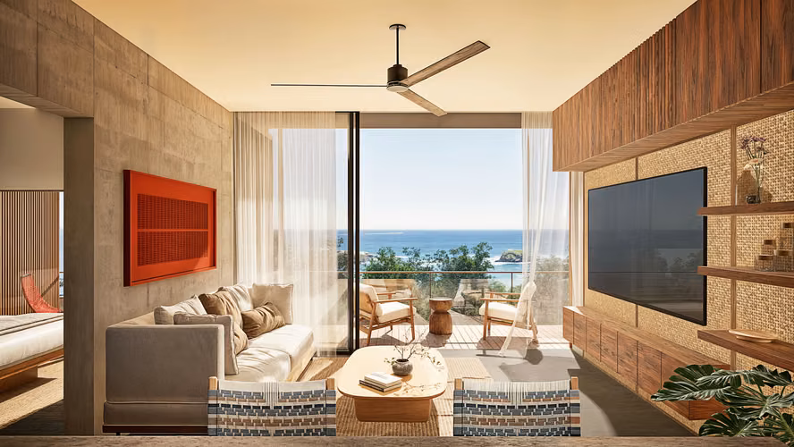 Villa frente al mar con vista a la playa en venta en Playa Venao, Panamá.