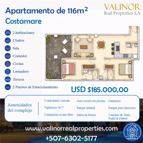 Apartamento de 116 m² en PH Costamare | Costa Sur | Venta Directa
