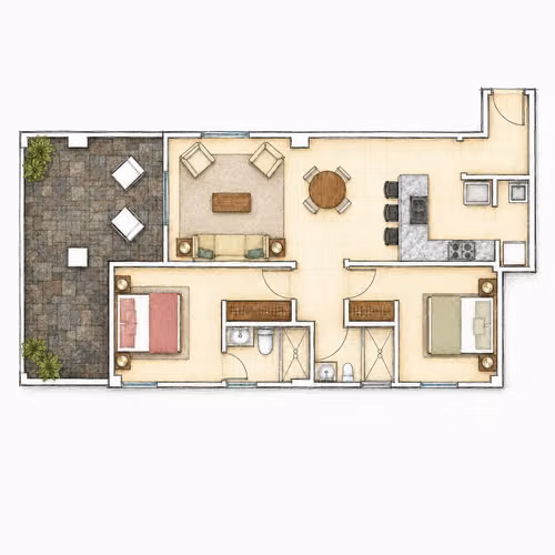 Apartamento de 116 m² en PH Costamare | Costa Sur | Venta Directa - Imagen 2