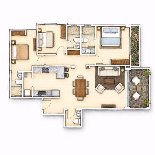 Apartamento de 135 m² en PH Costamare | Costa Sur | Venta Directa - Imagen 2