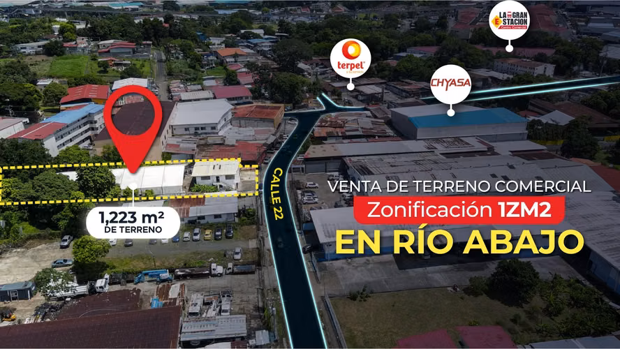 Venta de terreno Comercial 1ZM2 en Río Abajo