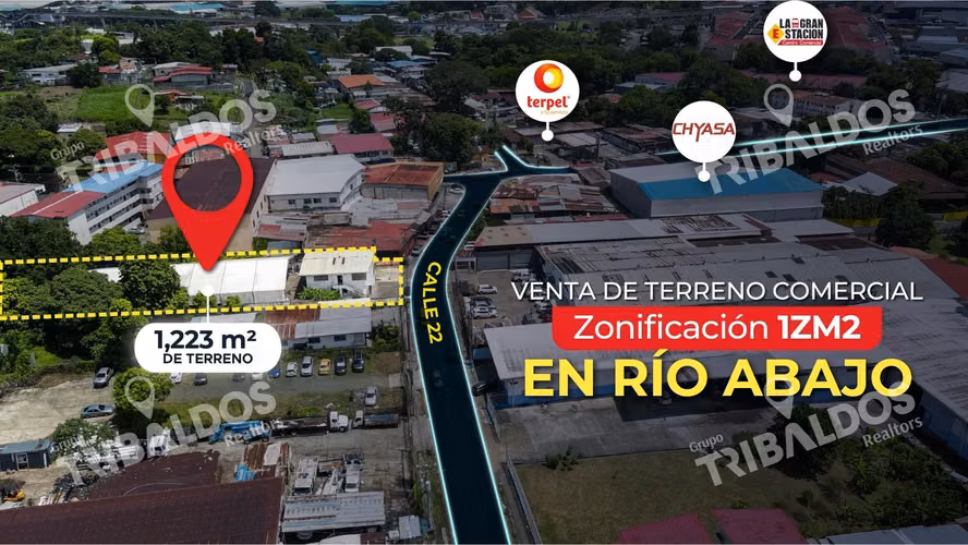 Venta de terreno Comercial 1ZM2 en Río Abajo