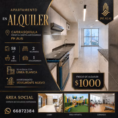 Apartamento Nuevo en Alquiler – PH Alai | Vía España