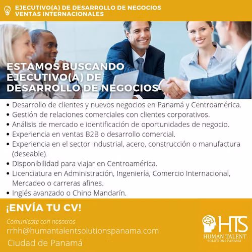 Ejecutivo(a) de Desarrollo de Negocios / Ventas Internacionales