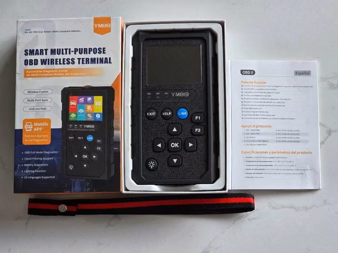 YM819 ESCANER DE DIAGNÓSTICO AUTOMOTRIZ OBD2 INHALAMBRICO