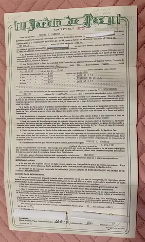 ESPACIO CEMENTERIO JARDÍN DE PAZ MANZANA 47 LOTE 47-M-13 | 10 M2