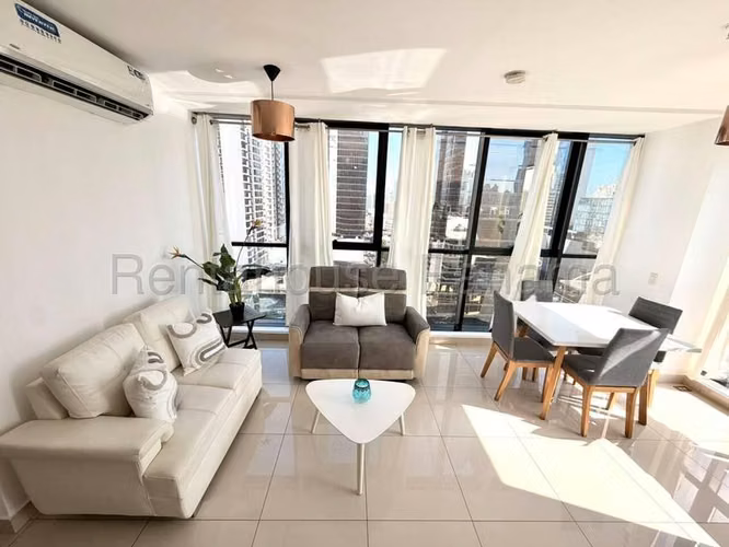 271630. Se alquila apartamento amoblado de lujo, 1 recámara, 2 baños, 50m