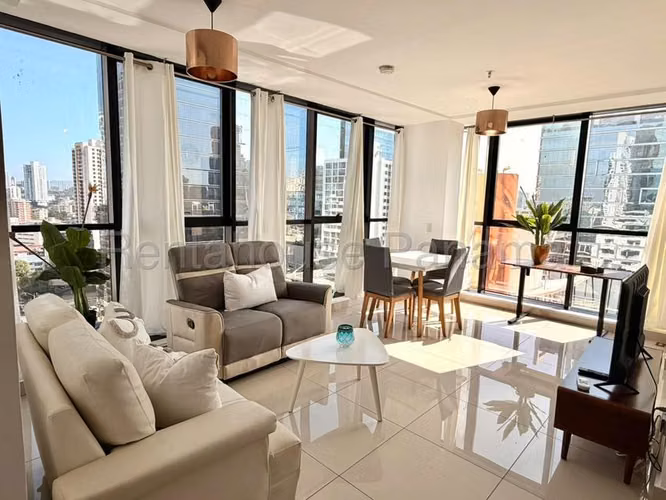 271630. Se alquila apartamento amoblado de lujo, 1 recámara, 2 baños, 50m
