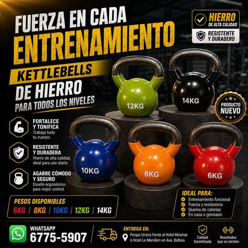 ¡PESAS RUSAS PROFESIONALES!  Kettlebells de 6KG • 8KG • 10KG • 12KG • 14KG