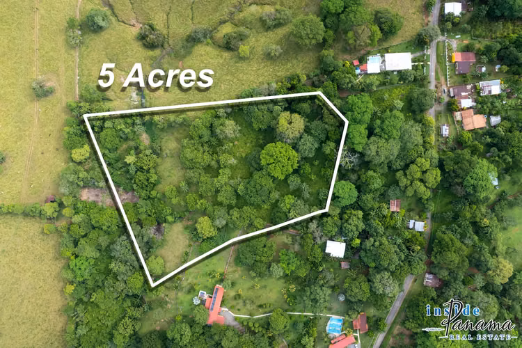 5 Beautiful Flat Acres For Sale in Las Lajas Chiriqui Panama