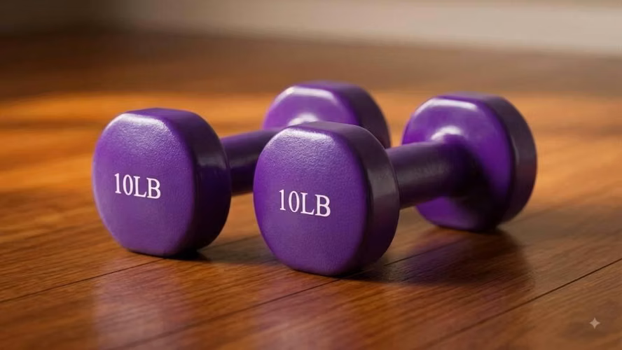  Mancuernas de 10 lb – Nuevas   Perfectas para entrenar en casa.