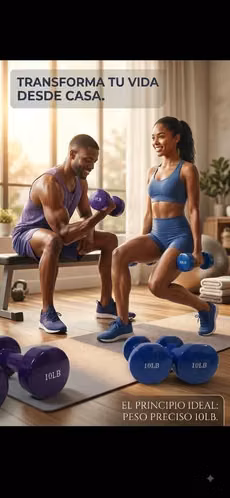  Mancuernas de 10 lb – Nuevas   Perfectas para entrenar en casa.